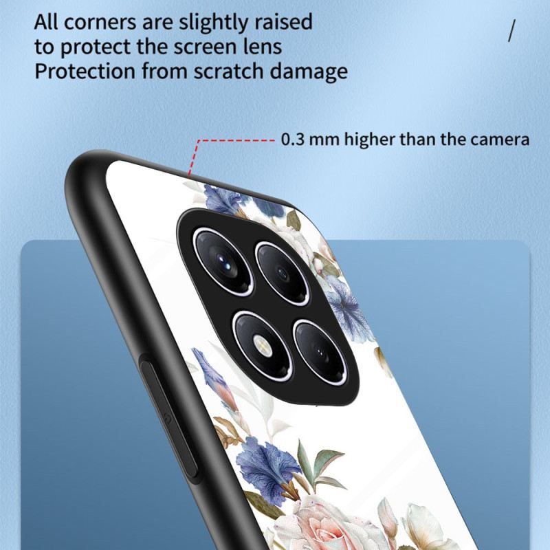 Hülle Xiaomi Redmi Note 14 Pro 4g Gehärtetes Glas Mit Blumenmuster