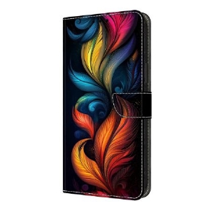 Lederhüllen Für Xiaomi Redmi Note 14 Pro 4g Bunte Federn