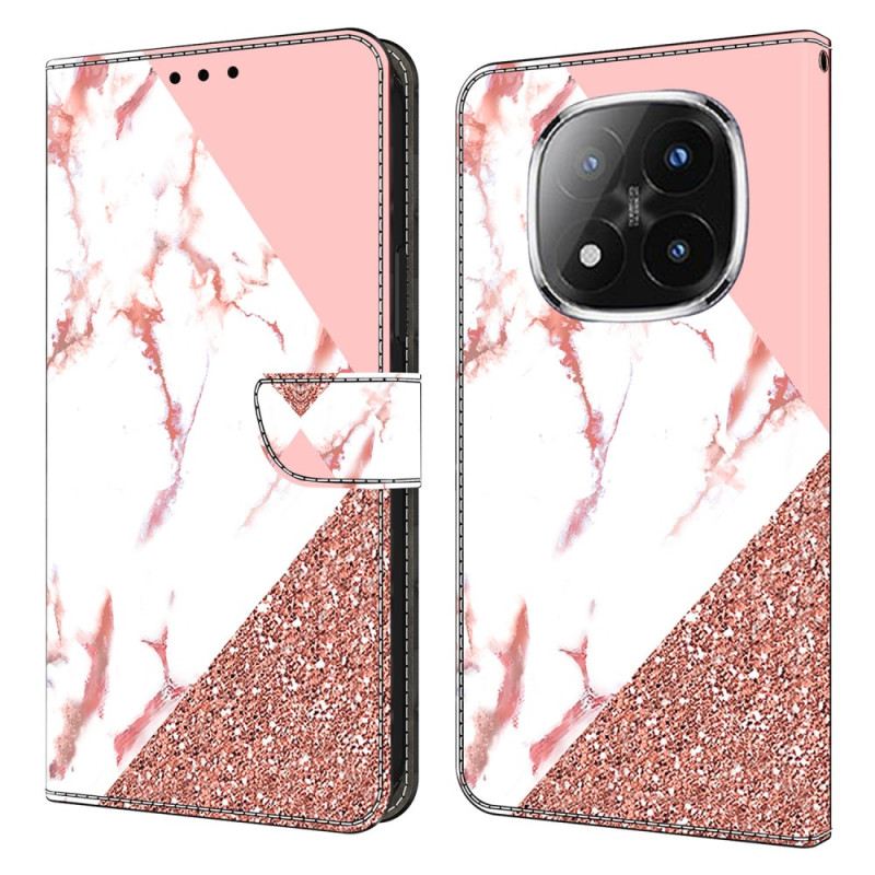 Lederhüllen Für Xiaomi Redmi Note 14 Pro 4g Dreieckiger Marmor