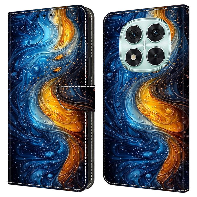 Lederhüllen Für Xiaomi Redmi Note 14 Pro 4g Flüssiges Muster