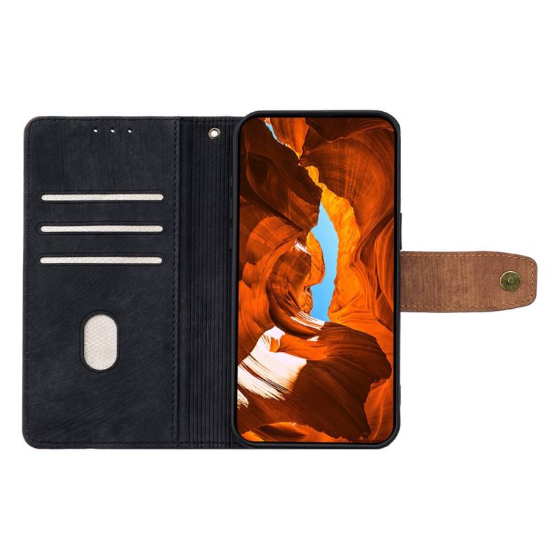 Lederhüllen Für Xiaomi Redmi Note 14 Pro 4g Rfid-blockierende Geldbörse In Zweifarbiger Wildlederoptik