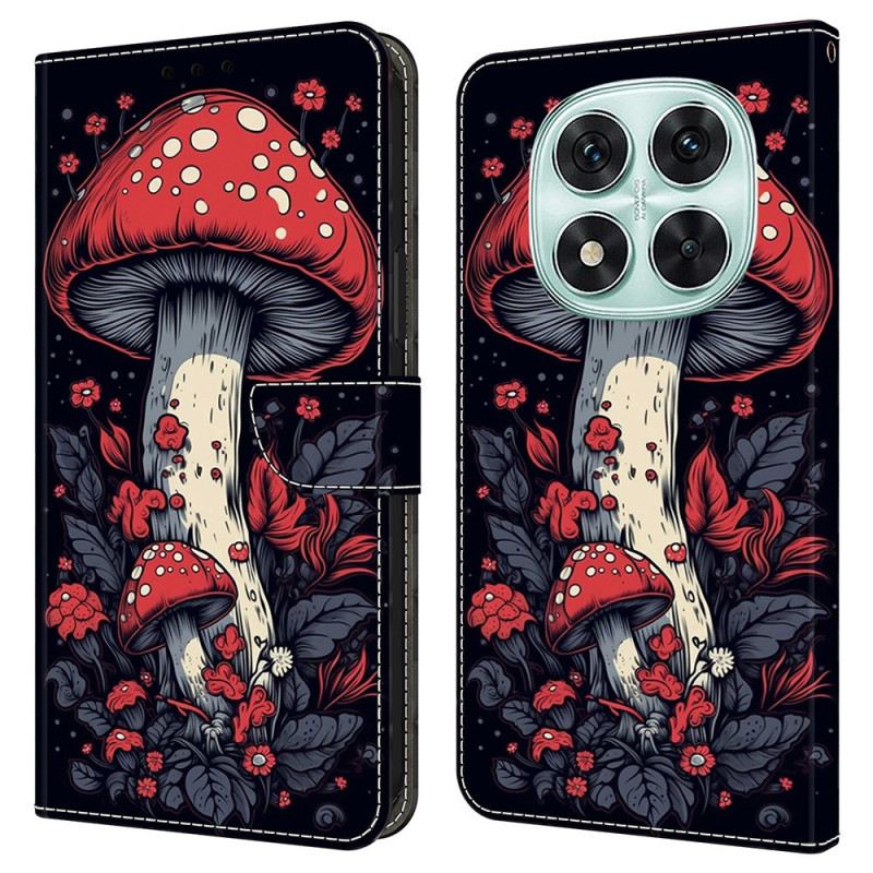 Lederhüllen Für Xiaomi Redmi Note 14 Pro 4g Roter Pilz