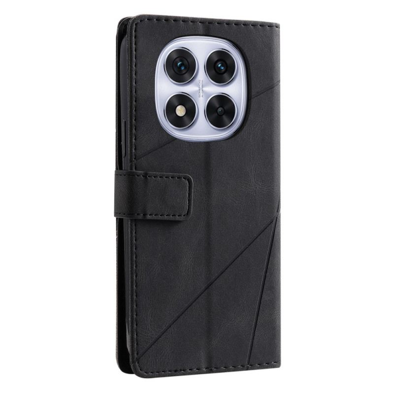 Lederhüllen Für Xiaomi Redmi Note 14 Pro 4g Zweifarbig Mit Streifen