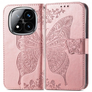 Lederhüllen Xiaomi Redmi Note 14 Pro 4g Barock-schmetterling