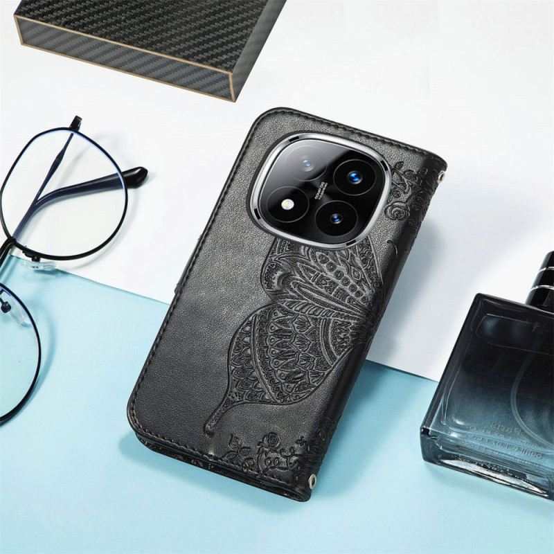 Lederhüllen Xiaomi Redmi Note 14 Pro 4g Barock-schmetterling