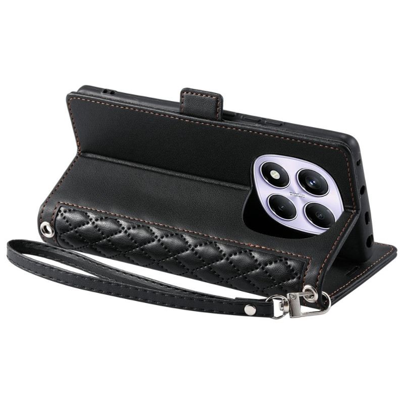 Lederhüllen Xiaomi Redmi Note 14 Pro 4g Gesteppt Mit Riemen