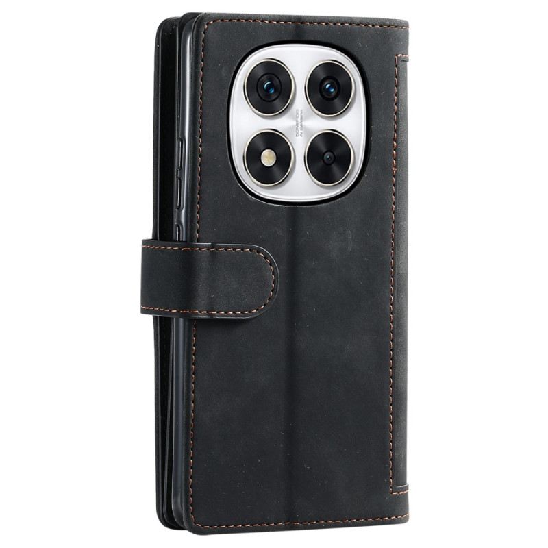 Lederhüllen Xiaomi Redmi Note 14 Pro 4g Handyhülle 9 Kartenfächer Mit Riemen