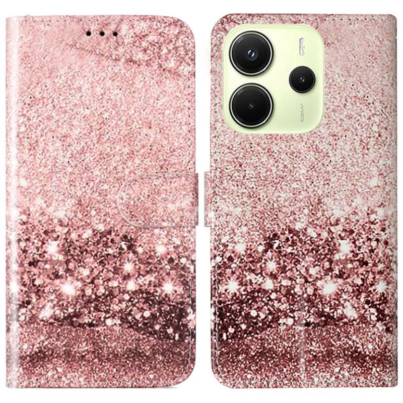 Lederhüllen Xiaomi Redmi Note 14 Pro 4g Handyhülle Rose Goldmarmor