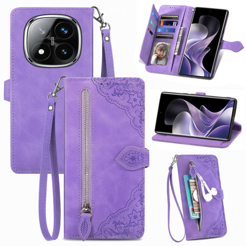 Lederhüllen Xiaomi Redmi Note 14 Pro 4g Handyhülle Wildleder Spitzeneffekt