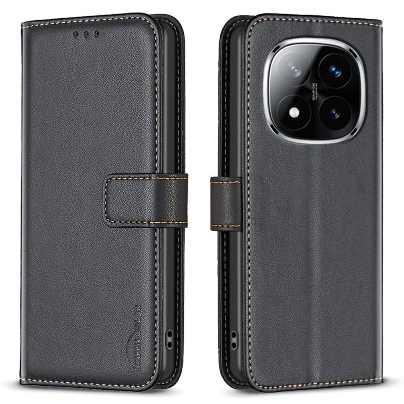 Lederhüllen Xiaomi Redmi Note 14 Pro 4g Klassisches Binfen Color