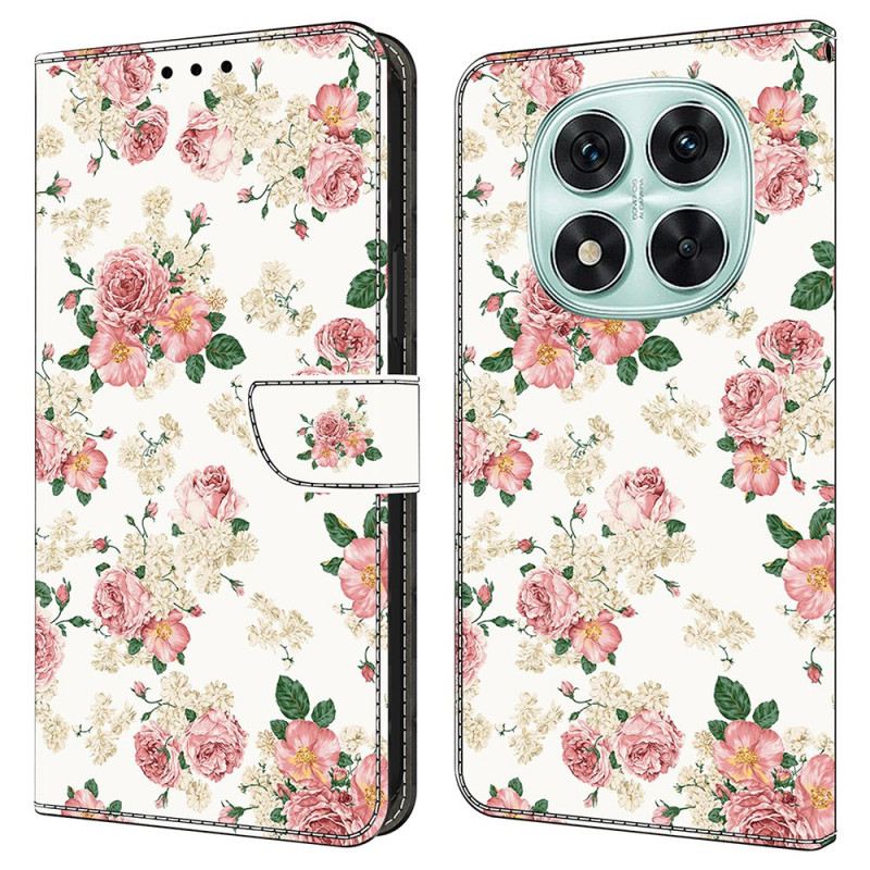 Lederhüllen Xiaomi Redmi Note 14 Pro 4g Pfingstrosen