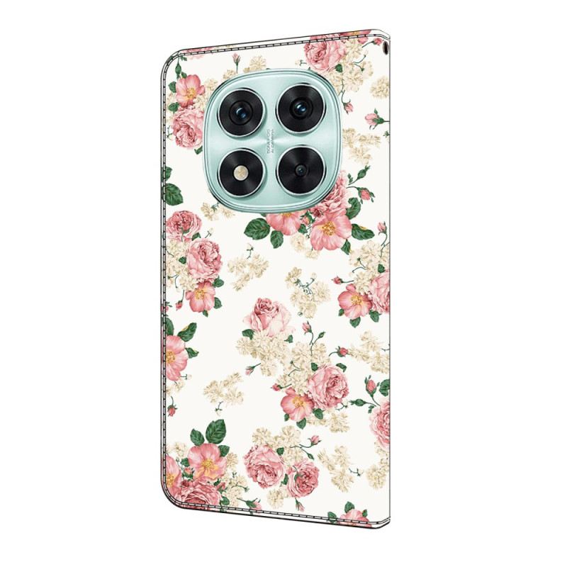 Lederhüllen Xiaomi Redmi Note 14 Pro 4g Pfingstrosen