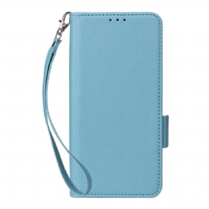 Lederhüllen Xiaomi Redmi Note 14 Pro 4g Riemen Aus Litschi-kunstleder