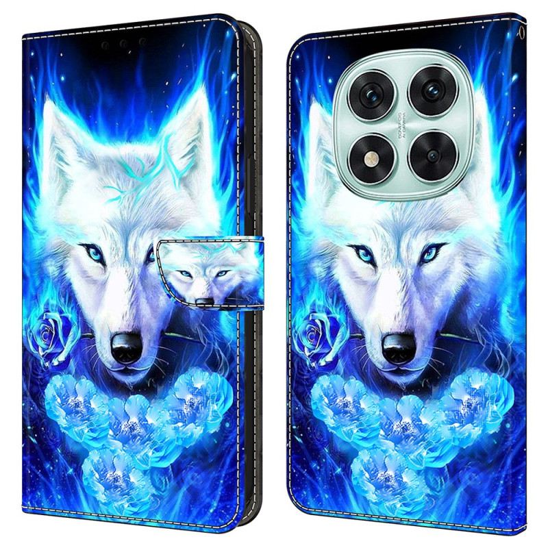 Lederhüllen Xiaomi Redmi Note 14 Pro 4g Weißer Wolf
