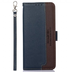 Lederhüllen Xiaomi Redmi Note 14 Pro 4g Zweifarbiger Khazneh Rfid-schutz