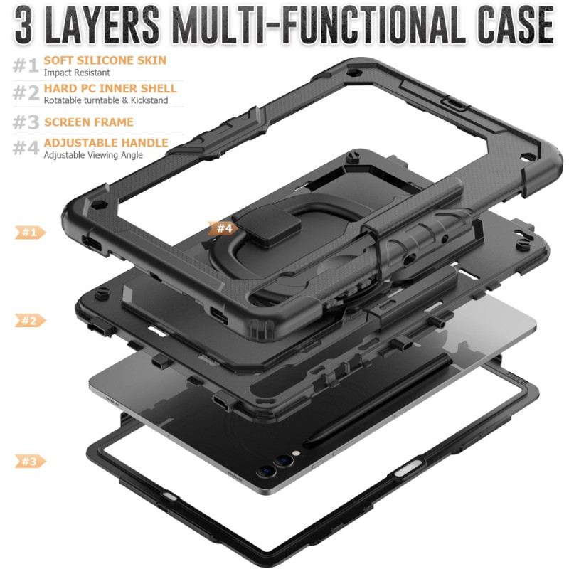 Hülle Für Samsung Galaxy Tab S10 Ultra Premium-schutz Mit Schultergurt