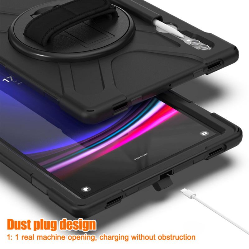 Hülle Samsung Galaxy Tab S10 Ultra Dreifacher Schutzgurt Und Ständer