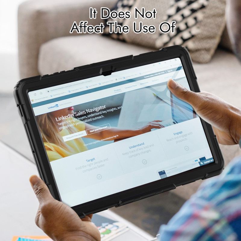 Hülle Samsung Galaxy Tab S10 Ultra Handyhülle Ständer Und Displayschutzfolie