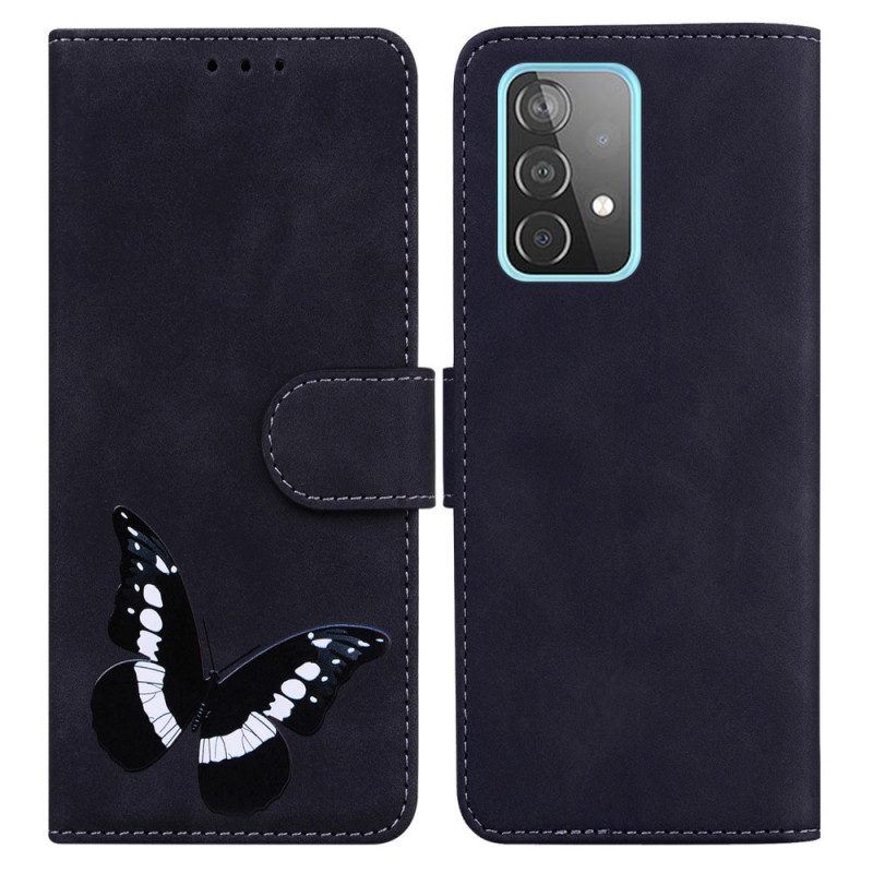 Lederhüllen Für Samsung Galaxy A52 4G / A52 5G / A52s 5G Hautberührender Schmetterling