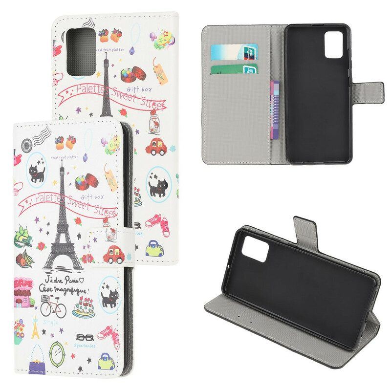 Lederhüllen Für Samsung Galaxy A52 4G / A52 5G / A52s 5G Ich Liebe Paris