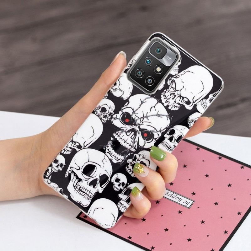 Hülle Für Xiaomi Redmi 10 Leuchtender Schädel