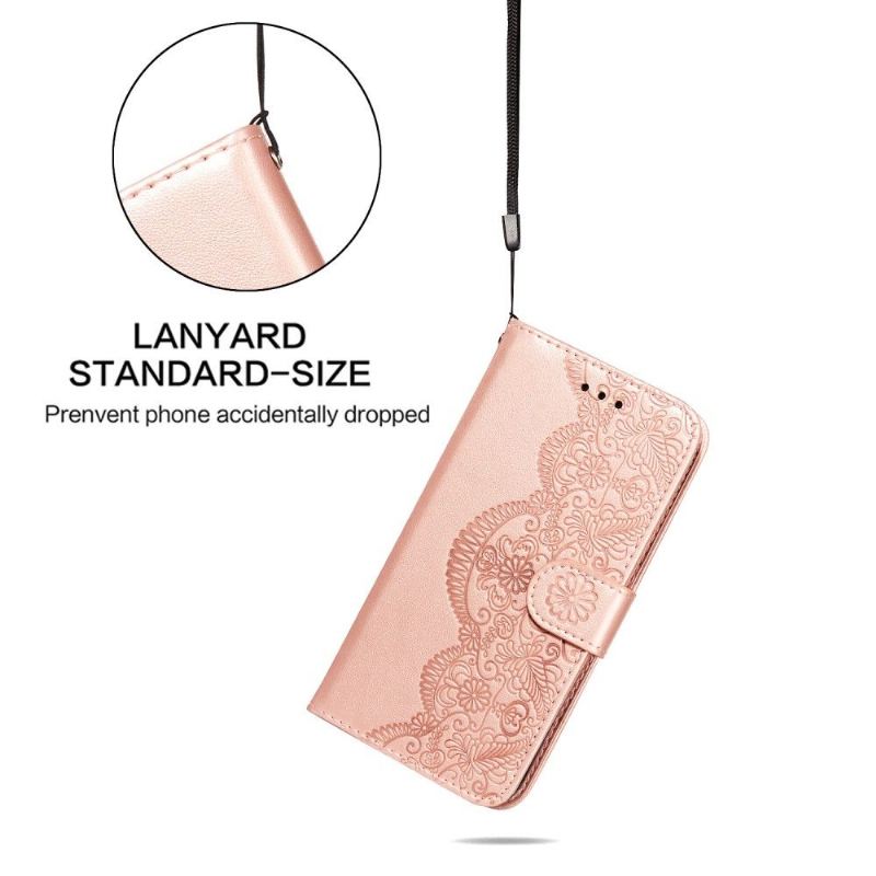 Flip Case Für Samsung Galaxy A32 4G Spitzendesign Aus Kunstleder
