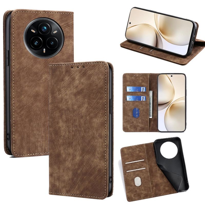 Flip Case Für Realme 14 Pro 5g Rfid-schutz In Wildlederoptik