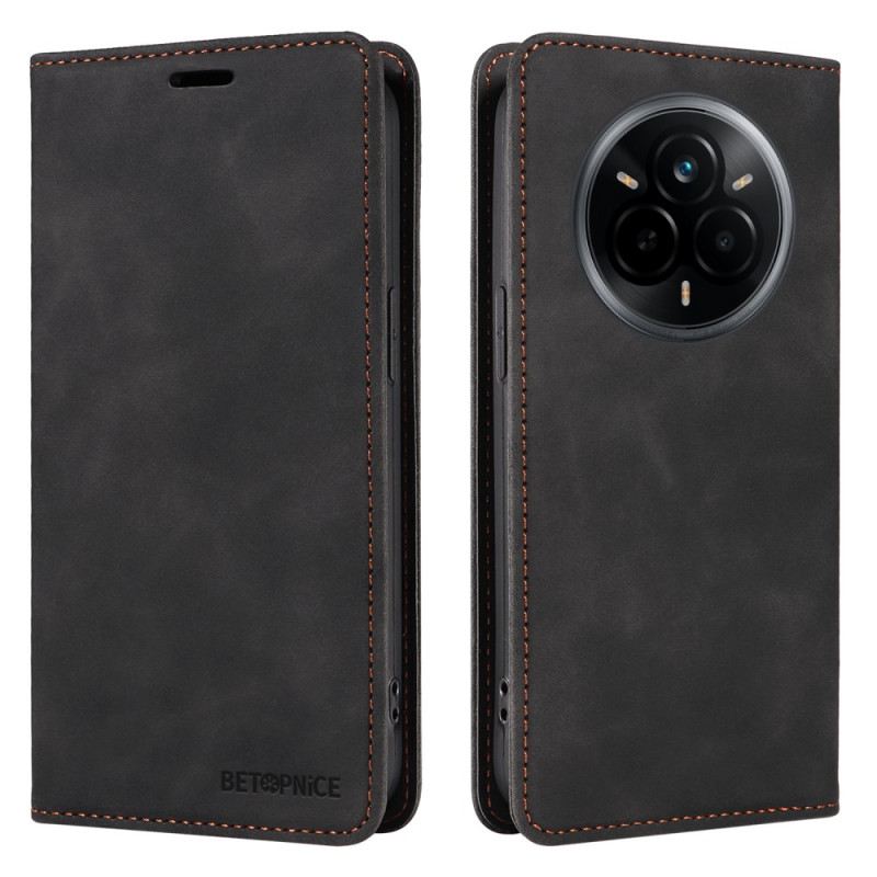 Flip Case Realme 14 Pro 5g Handyhülle Klassisches Wildleder Mit Rfid-schutz