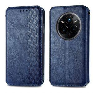 Flip Case Realme 14 Pro 5g Handyhülle Rautenmuster In Wildlederoptik