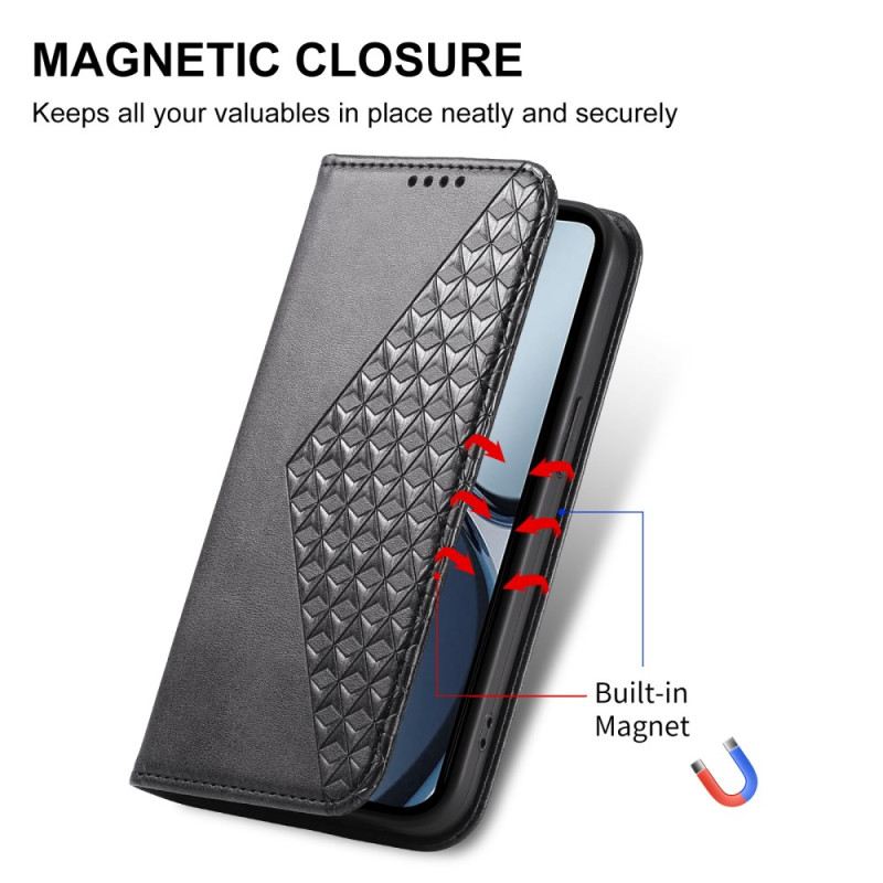 Flip Case Realme 14 Pro 5g Strukturiertes Design Mit Karabinerverschluss