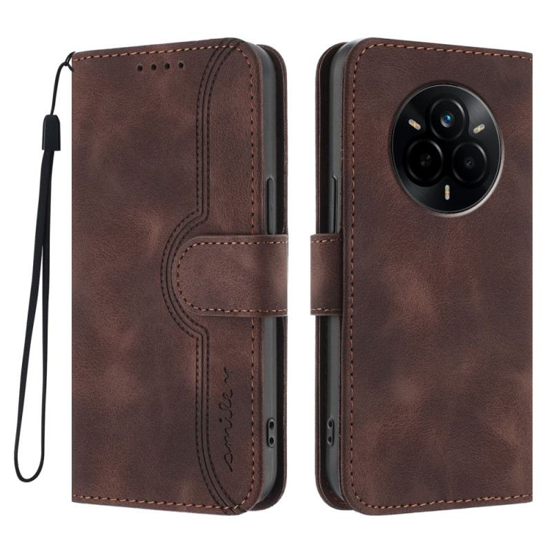 Lederhüllen Für Realme 14 Pro 5g Lächelndes Herz