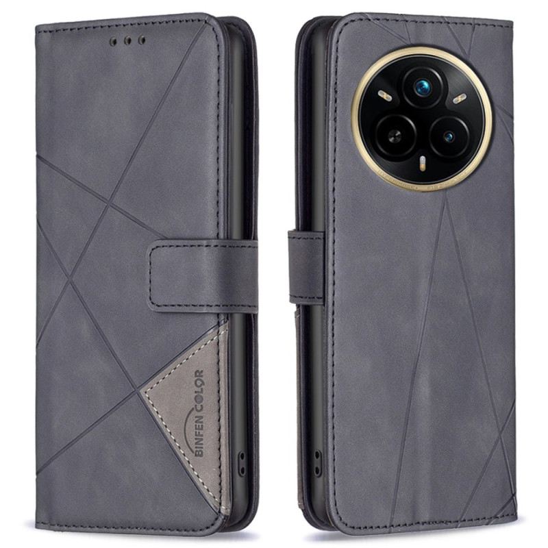 Lederhüllen Realme 14 Pro 5g Handyhülle Binfen Color Geometrisch Muster
