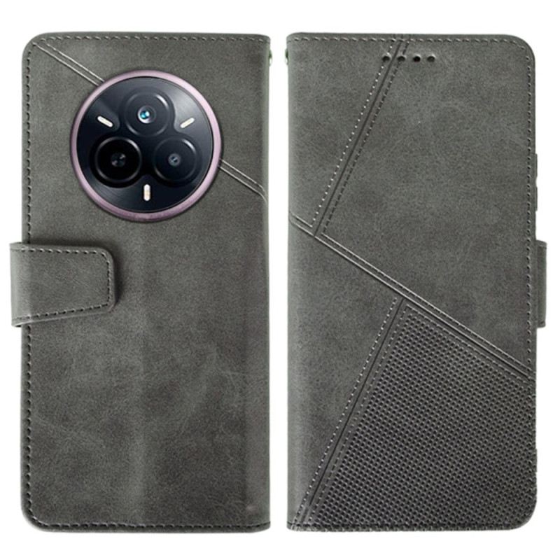 Lederhüllen Realme 14 Pro 5g Handyhülle Idewei-linien