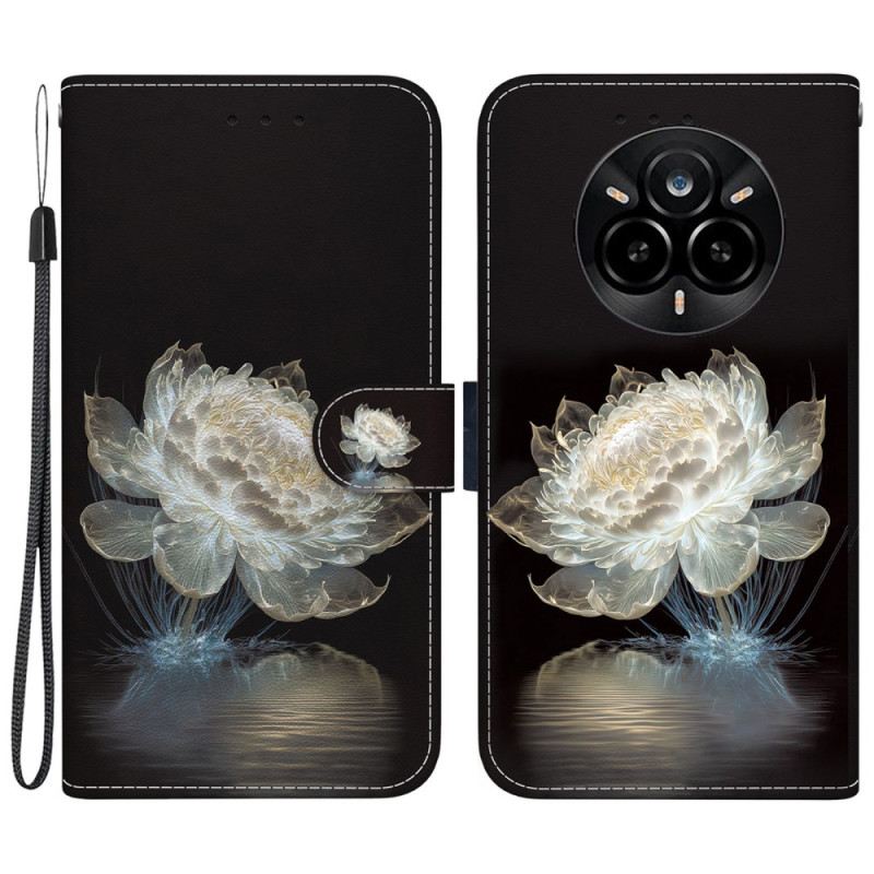 Lederhüllen Realme 14 Pro 5g Handyhülle Kristall-pfingstrose
