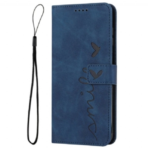 Lederhüllen Realme 14 Pro 5g Handyhülle Lächeln Mit Riemen