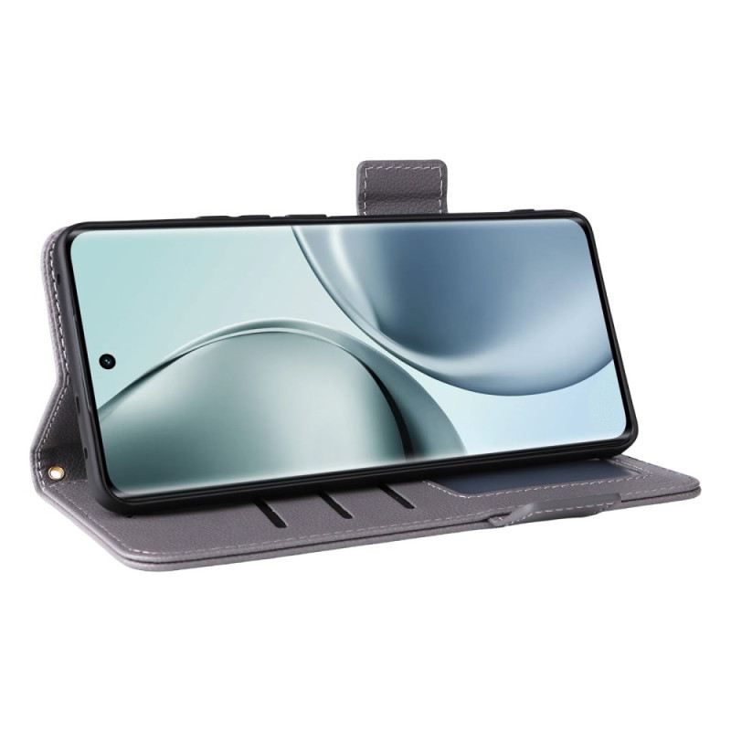 Lederhüllen Realme 14 Pro 5g Kunstleder In Litschi-optik Mit Riemen