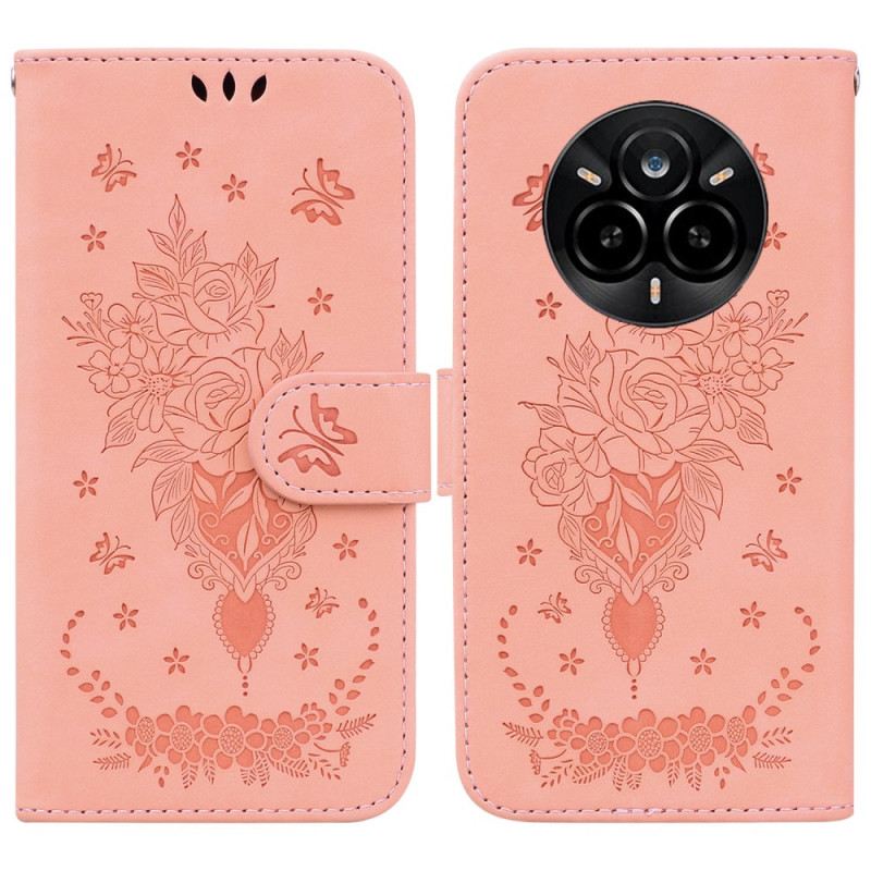 Lederhüllen Realme 14 Pro 5g Wildlederoptik In Rosenform