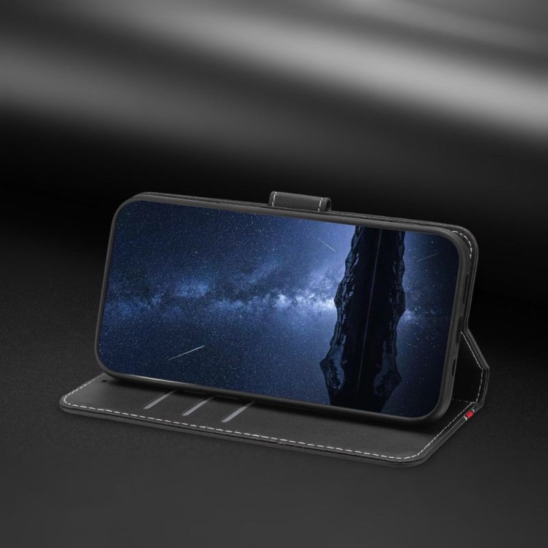 Lederhüllen Realme 14 Pro 5g Zweifarbiger Besatz