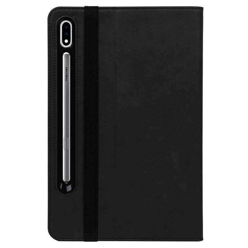 Case Für Samsung Galaxy Tab S8 / Tab S7 Lederstil Mit Riemen