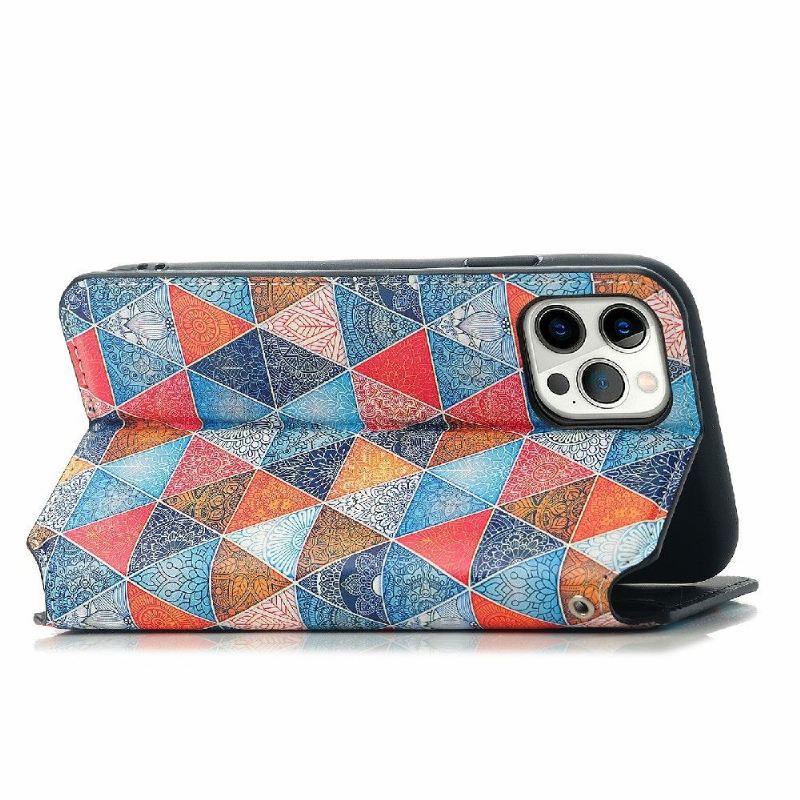 Lederhüllen Für iPhone 12 / 12 Pro Geometrisches Mandala