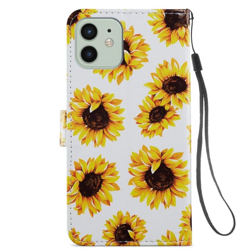 Lederhüllen Für iPhone 12 / 12 Pro Sonnenblumenblüte