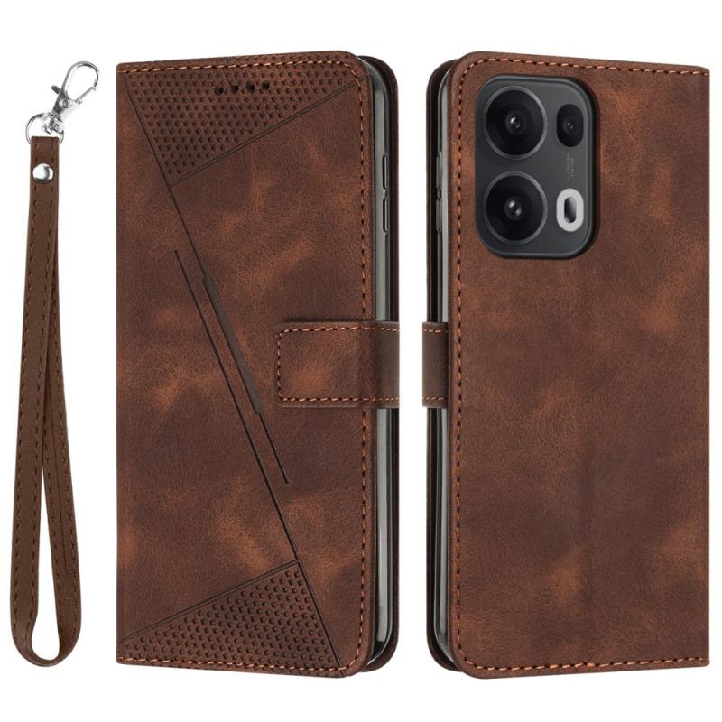 Lederhüllen Oppo Reno 13 Pro 5g Handyhülle Linien