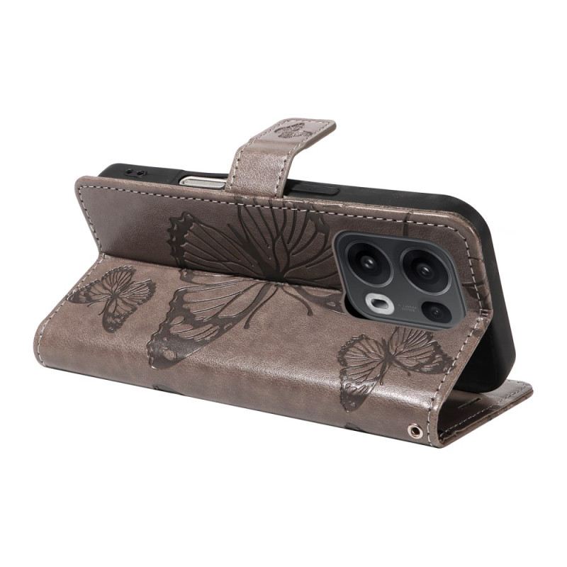Lederhüllen Oppo Reno 13 Pro 5g Handyhülle Riesenschmetterlinge