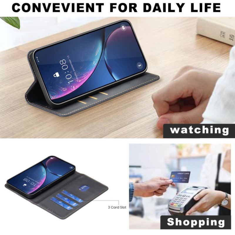 Flip Case Für Samsung Galaxy S25 5g Edge Klassische Binfen-farbe