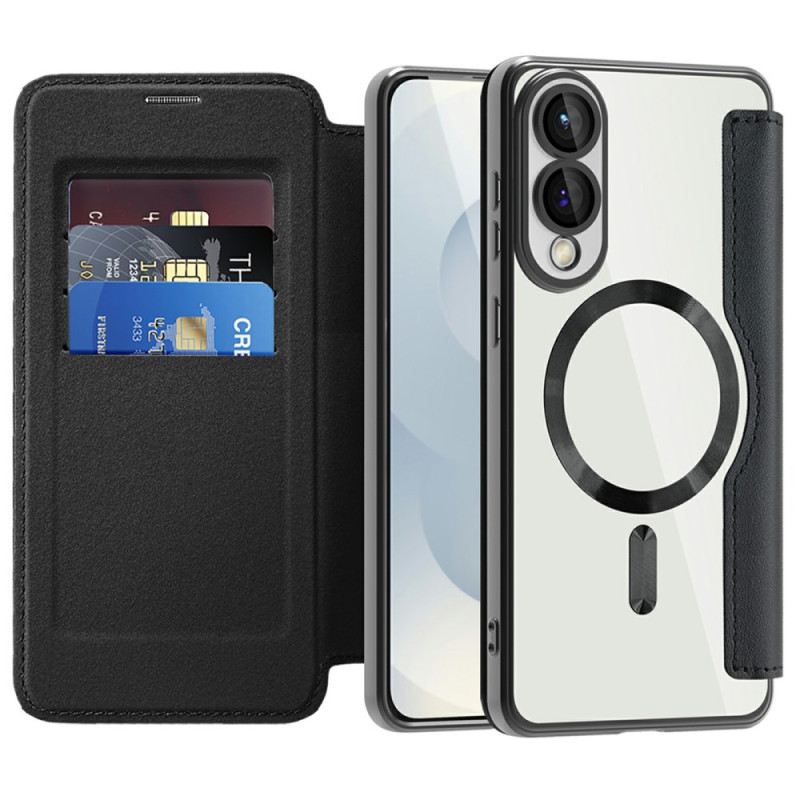 Flip Case Für Samsung Galaxy S25 5g Edge Magsafe-kompatibel Mit Rfid-blockierung