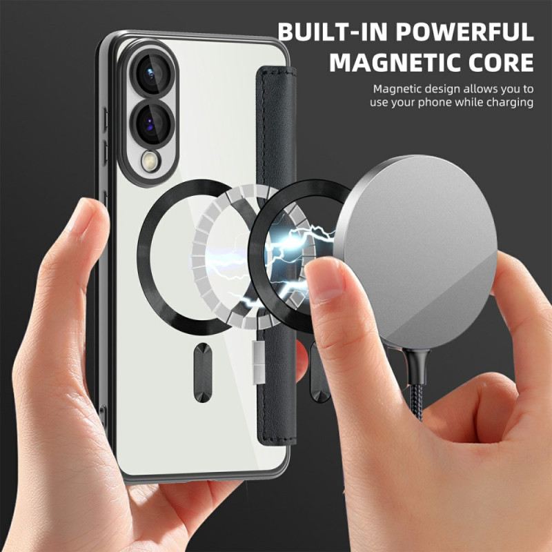 Flip Case Für Samsung Galaxy S25 5g Edge Magsafe-kompatibel Mit Rfid-blockierung