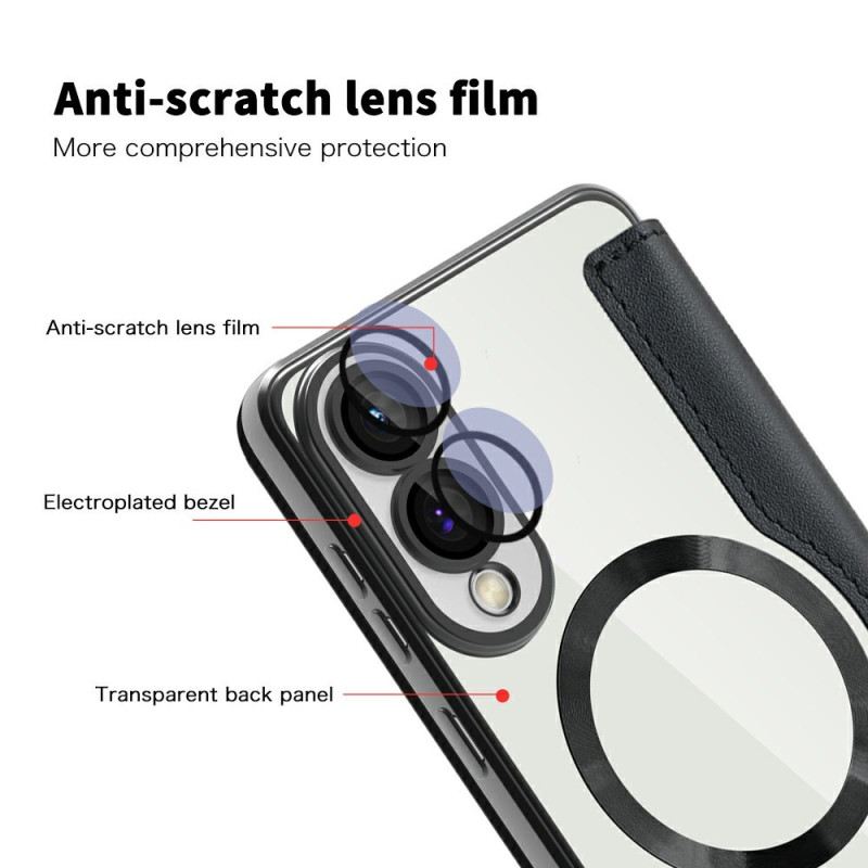 Flip Case Für Samsung Galaxy S25 5g Edge Magsafe-kompatibel Mit Rfid-blockierung