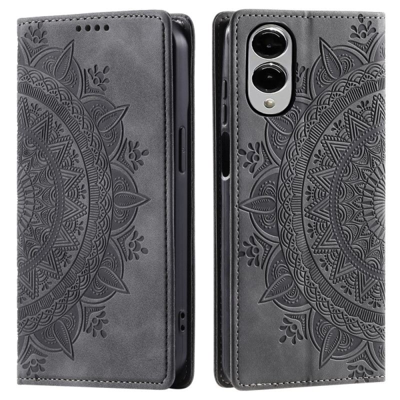 Flip Case Samsung Galaxy S25 5g Edge Mandala-wildleder-effekt