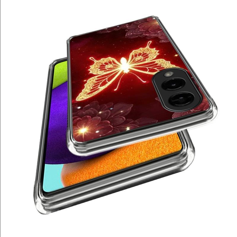 Hülle Für Samsung Galaxy S25 5g Edge Goldener Schmetterling
