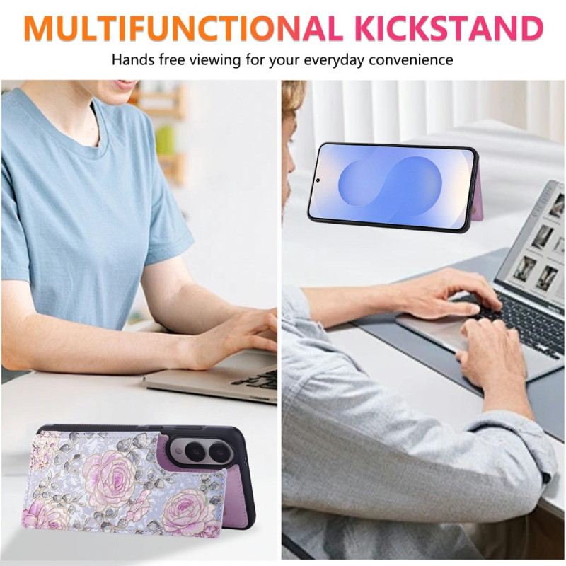 Hülle Für Samsung Galaxy S25 5g Edge Kartenhalter Mit Blumenmuster